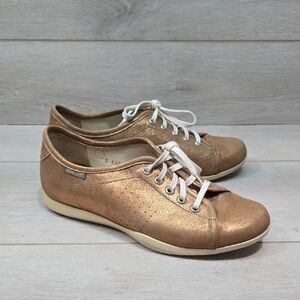 Mephisto Women's Metallic Leather Sneakers Air Jet Shoes Sz 8